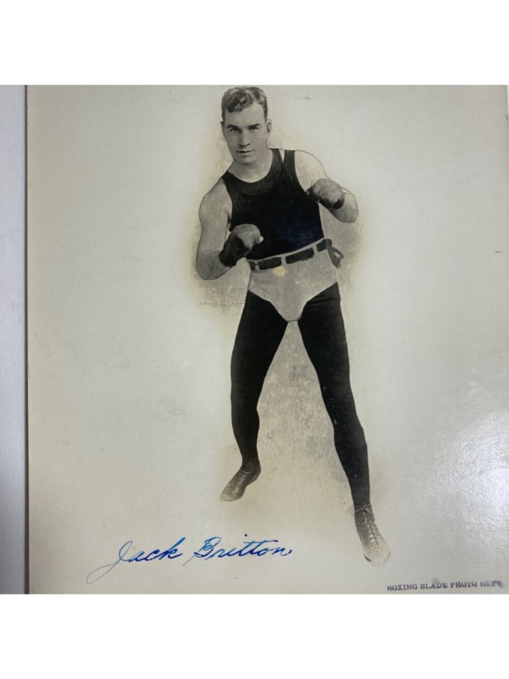 JACK BRITTON Boxer Boxing Photograph 8x10" World Welterweight Champion 1900s - Picture 3 of 5